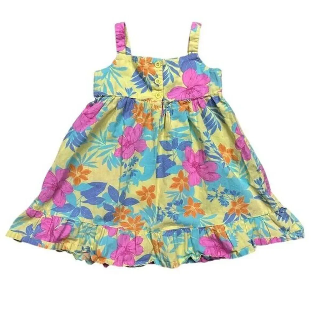 GAP Toddler Girls' Floral A-Line Dress Size 3 Summer Casual Sleeveless